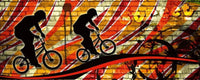Dimex Bicycle Red Wall Mural 375x150cm 5 Panels | Yourdecoration.co.uk