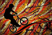 Dimex Bicycle Red Wall Mural 375x250cm 5 Panels | Yourdecoration.co.uk