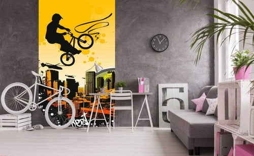 Dimex Bicycle Wall Mural 150x250cm 2 Panels Ambiance | Yourdecoration.co.uk
