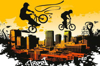 Dimex Bicycle Wall Mural 375x250cm 5 Panels | Yourdecoration.co.uk