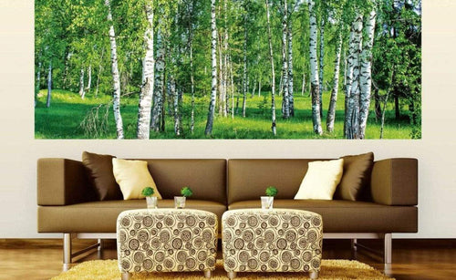 Dimex Birch Grow Wall Mural 375x150cm 5 Panels Ambiance | Yourdecoration.co.uk