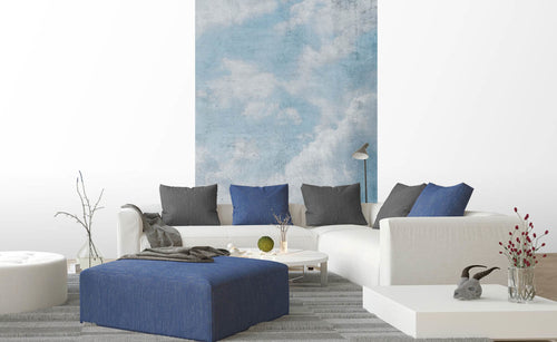 Dimex Blue Clouds Abstract Wall Mural 150x250cm 2 Panels Ambiance | Yourdecoration.co.uk