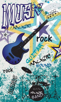 Dimex Blue Guitar Wall Mural 150x250cm 2 Panels | Yourdecoration.co.uk