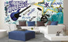 Dimex Blue Guitar Wall Mural 375x150cm 5 Panels Ambiance | Yourdecoration.co.uk