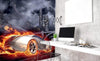 Dimex Car in Flames Wall Mural 225x250cm 3 Panels Ambiance | Yourdecoration.co.uk