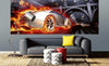 Dimex Car in Flames Wall Mural 375x150cm 5 Panels Ambiance | Yourdecoration.co.uk