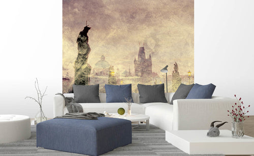 Dimex Charles Bridge Abstract I Wall Mural 225x250cm 3 Panels Ambiance | Yourdecoration.co.uk