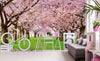 Dimex Cherry Trees Wall Mural 375x250cm 5 Panels Ambiance | Yourdecoration.co.uk