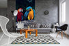 Dimex Colourful Macaw Wall Mural 150x250cm 2 Panels Ambiance | Yourdecoration.co.uk