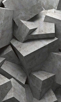 Dimex Concrete Cubes Wall Mural 150x250cm 2 Panels | Yourdecoration.co.uk