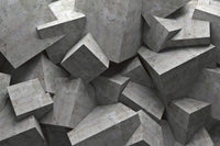 Dimex Concrete Cubes Wall Mural 375x250cm 5 Panels | Yourdecoration.co.uk