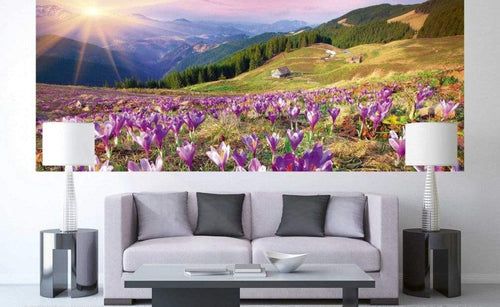 Dimex Crocuses at Spring Wall Mural 375x150cm 5 Panels Ambiance | Yourdecoration.co.uk