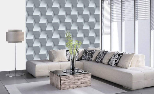 Dimex Cube Wall Wall Mural 225x250cm 3 Panels Ambiance | Yourdecoration.co.uk