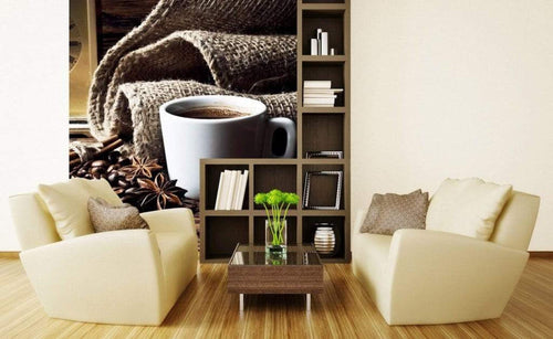 Dimex Cup of Coffee Wall Mural 225x250cm 3 Panels Ambiance | Yourdecoration.co.uk