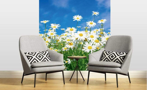 Dimex Daisies Wall Mural 225x250cm 3 Panels Ambiance | Yourdecoration.co.uk