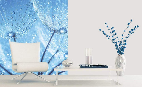 Dimex Dandelion Water Drops Wall Mural 225x250cm 3 Panels Ambiance | Yourdecoration.co.uk