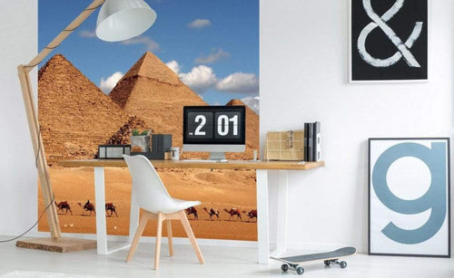 Dimex Egypt Pyramid Wall Mural 225x250cm 3 Panels Ambiance | Yourdecoration.co.uk