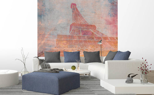 Dimex Eiffel Tower Abstract II Wall Mural 225x250cm 3 Panels Ambiance | Yourdecoration.co.uk