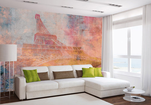 Dimex Eiffel Tower Abstract II Wall Mural 375x250cm 5 Panels Ambiance | Yourdecoration.co.uk