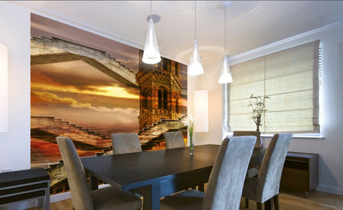 Dimex Ethereal Tower Wall Mural 225x250cm 3 Panels Ambiance | Yourdecoration.co.uk
