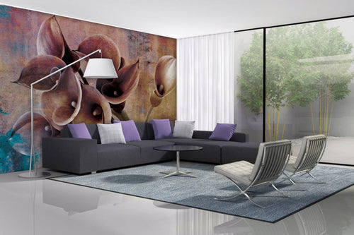Dimex Flower Abstract II Wall Mural 375x250cm 5 Panels Ambiance | Yourdecoration.co.uk