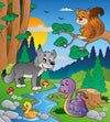 Dimex Forest Animals Wall Mural 225x250cm 3 Panels | Yourdecoration.co.uk