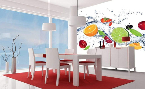 Dimex Fruits in Water Wall Mural 225x250cm 3 Panels Ambiance | Yourdecoration.co.uk