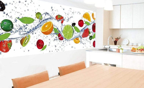 Dimex Fruits in Water Wall Mural 375x150cm 5 Panels Ambiance | Yourdecoration.co.uk