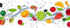 Dimex Fruits in Water Wall Mural 375x150cm 5 Panels | Yourdecoration.co.uk