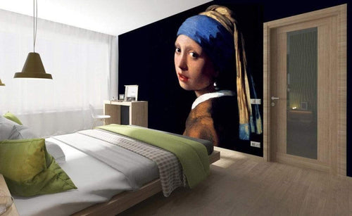 Dimex Girl With Earring Wall Mural 225x250cm 3 Panels Ambiance | Yourdecoration.co.uk
