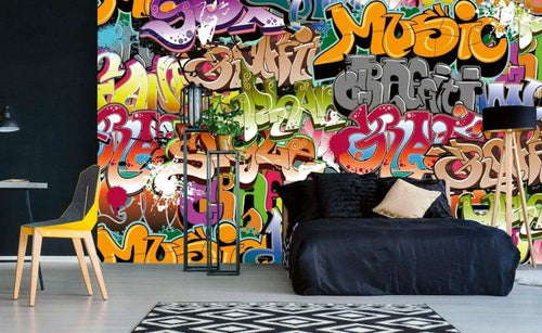 Dimex Graffiti Art Wall Mural 375x250cm 5 Panels Ambiance | Yourdecoration.co.uk