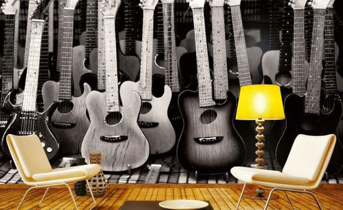 Dimex Guitars Collection Wall Mural 375x250cm 5 Panels Ambiance | Yourdecoration.co.uk