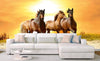 Dimex Horses in Sunset Wall Mural 375x250cm 5 Panels Ambiance | Yourdecoration.co.uk
