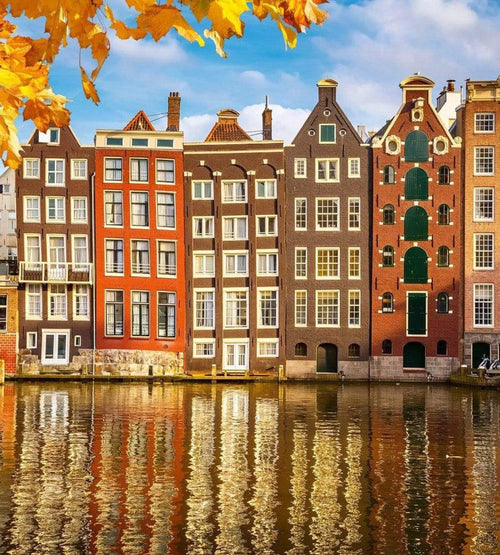 Dimex Houses in Amsterdam Wall Mural 225x250cm 3 Panels | Yourdecoration.co.uk