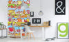 Dimex Houses in Town Wall Mural 150x250cm 2 Panels Ambiance | Yourdecoration.co.uk