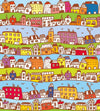 Dimex Houses in Town Wall Mural 225x250cm 3 Panels | Yourdecoration.co.uk