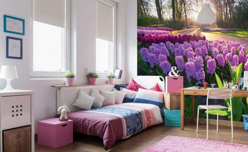 Dimex Hyacint Flowers Wall Mural 225x250cm 3 Panels Ambiance | Yourdecoration.co.uk