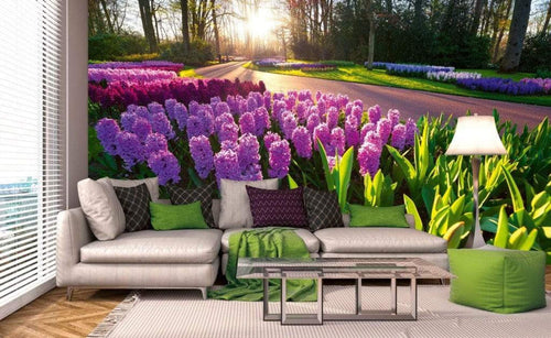 Dimex Hyacint Flowers Wall Mural 375x250cm 5 Panels Ambiance | Yourdecoration.co.uk