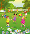 Dimex Kids in Garden Wall Mural 225x250cm 3 Panels | Yourdecoration.co.uk