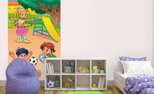 Dimex Kids in Playground Wall Mural 150x250cm 2 Panels Ambiance | Yourdecoration.co.uk