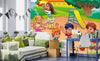 Dimex Kids in Playground Wall Mural 375x250cm 5 Panels Ambiance | Yourdecoration.co.uk