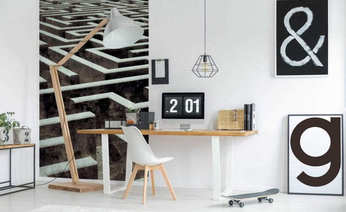 Dimex Labyrinth Wall Mural 150x250cm 2 Panels Ambiance | Yourdecoration.co.uk