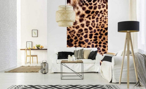 Dimex Leopard Skin Wall Mural 150x250cm 2 Panels Ambiance | Yourdecoration.co.uk