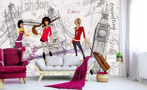 Dimex London Style Wall Mural 375x250cm 5 Panels Ambiance | Yourdecoration.co.uk
