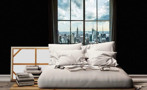 Dimex Manhattan Window View Wall Mural 225x250cm 3 Panels Ambiance | Yourdecoration.co.uk
