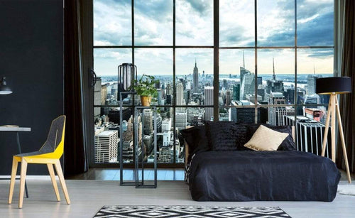 Dimex Manhattan Window View Wall Mural 375x250cm 5 Panels Ambiance | Yourdecoration.co.uk