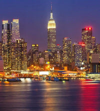 Dimex Manhattan at Night Wall Mural 225x250cm 3 Panels | Yourdecoration.co.uk