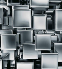 Dimex Metal Cubes Wall Mural 225x250cm 3 Panels | Yourdecoration.co.uk