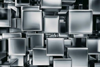Dimex Metal Cubes Wall Mural 375x250cm 5 Panels | Yourdecoration.co.uk