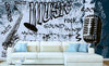 Dimex Music Blue Wall Mural 375x250cm 5 Panels Ambiance | Yourdecoration.co.uk